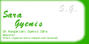 sara gyenis business card